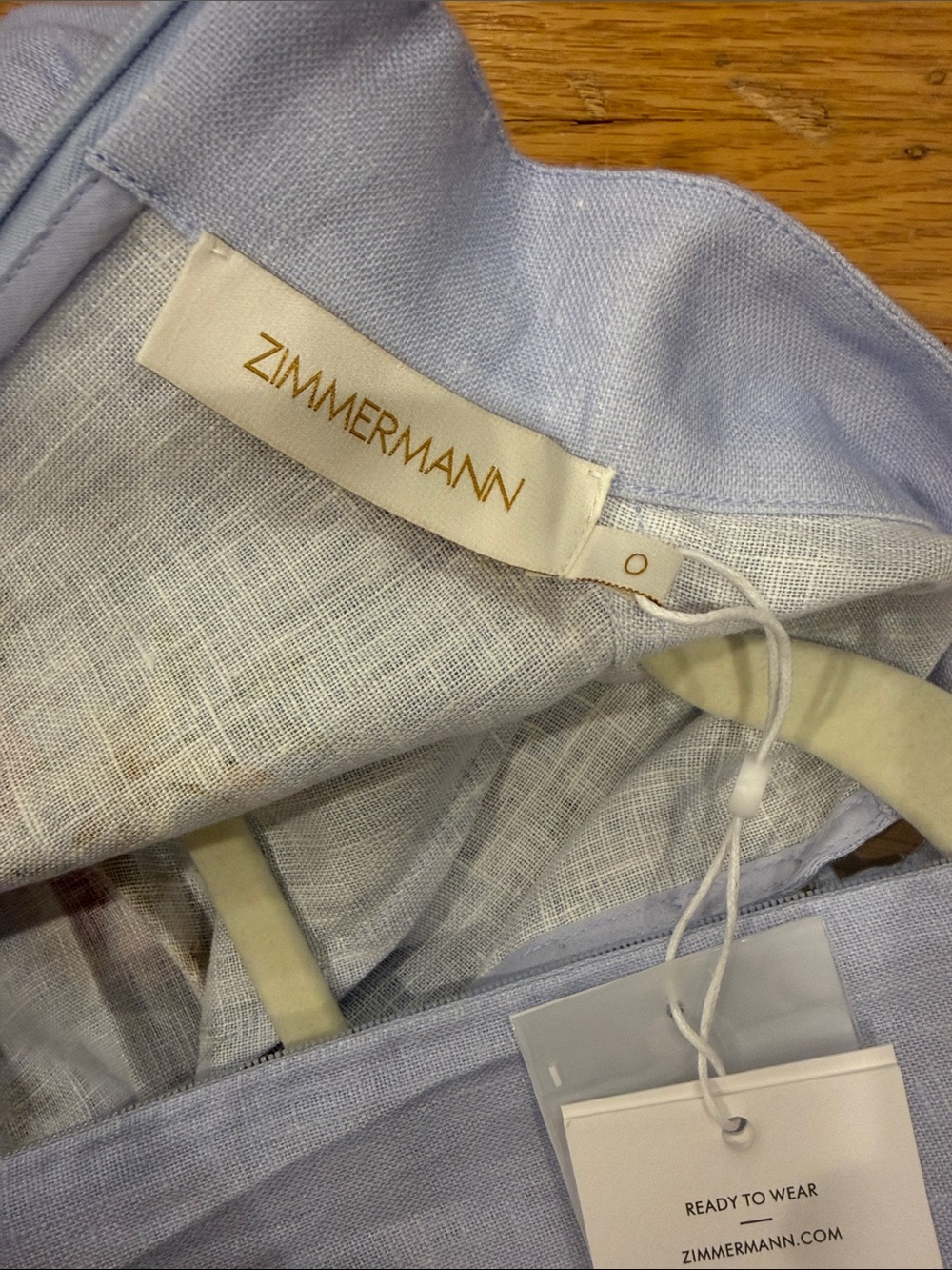 🔥CLEARANCE🔥 NWOT Zimmermann Lavender Floral Linen Mini Dress, Size AU 0 - Picture 15 of 16